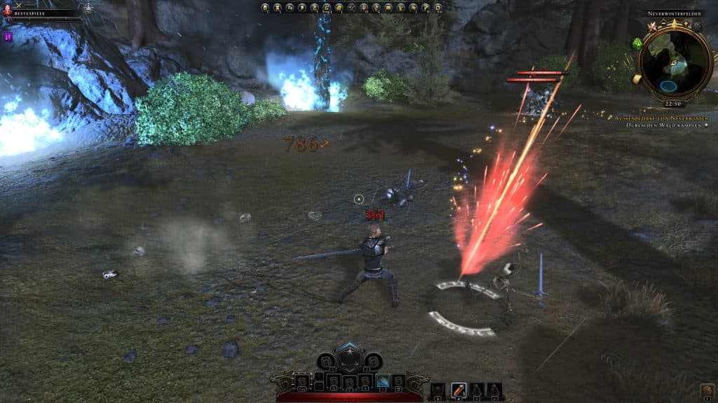 Die Kämpfe im Spiel sehen sehr spektakulär aus und werden mit verschiedenen Spezialeffekten begleitet.